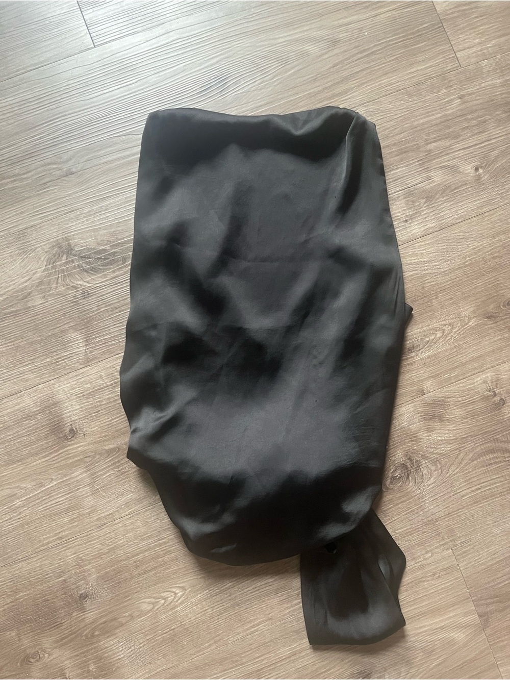 Zara Black Satin Backless Top